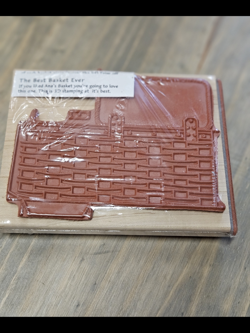 Limited Edition Rubber Stamps "Picnic Basket" Best Basket Ever Wood Mounted NEW